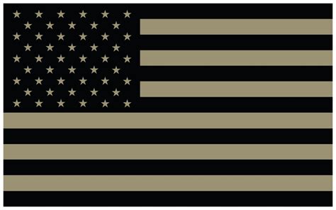 Tan American Flag Tactical Subdued Vinyl Decal Sticker