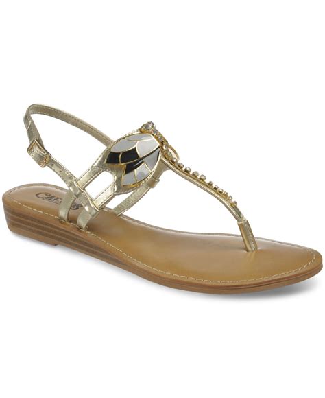 Lyst - Carlos By Carlos Santana Dragonfly Flat Thong Sandals in Metallic