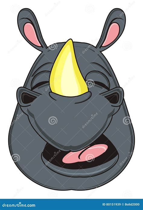 Sad Face Of Rhino With Opened Mouth Royalty-Free Stock Photo | CartoonDealer.com #80151939