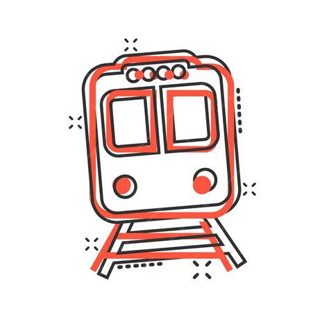 Premium Vector | Metro icon in comic style train subway cartoon vector ...