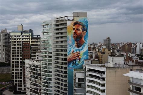 Lionel Messi: Inauguran impresionante mural de 69 metros en Rosario ...