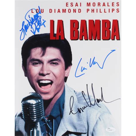 La Bamba 11x14 Movie Poster Signed By (3) With Lou Diamond Phillips, Luis Valdez & Esai Morales ...