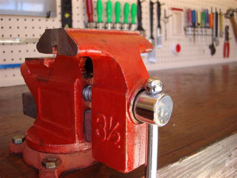 Free Images : work, bench, workshop, repair, red, hammer, equipment, machine, garage, craft ...