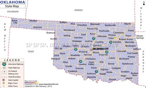 Oklahoma State Map | State Map of Oklahoma