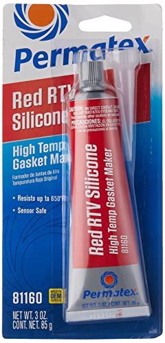 Permatex 81160 High-Temp Red RTV Silicone Gasket, 3 oz | LinkU.com