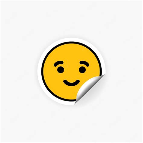 Premium Vector | Emoji sticker. happy face. mood.