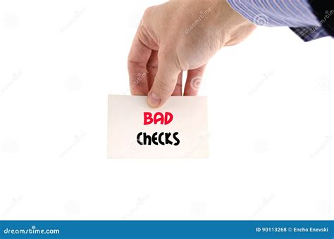 Bad checks text concept stock photo. Image of bankruptcy - 90113268