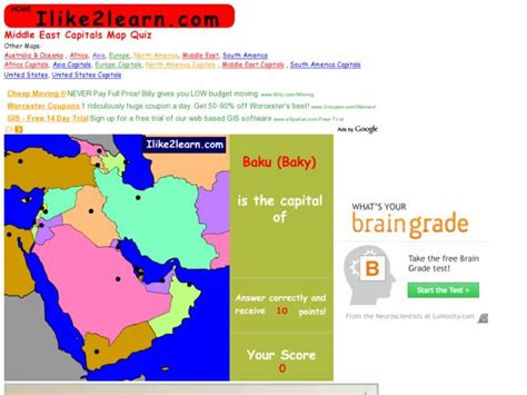 Middle East Capitals Map Quiz Worksheet for 6th - 12th Grade | Lesson ...