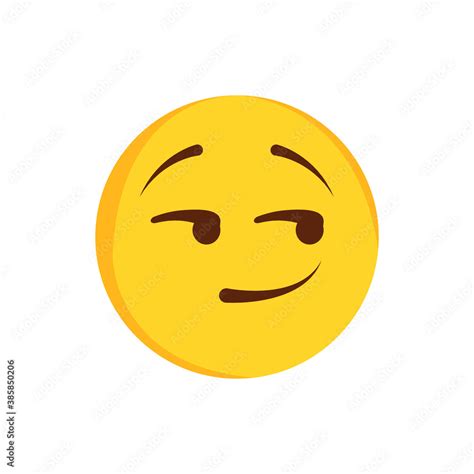 Isolated mischievous emoji face cartoon - Vector illustration Stock ...