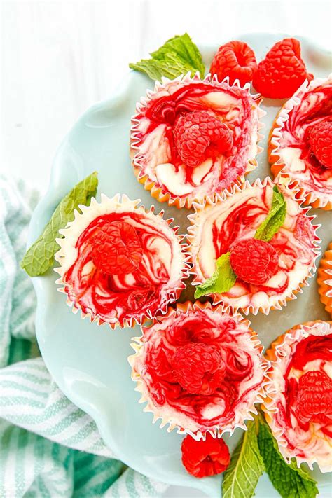 Raspberry Swirl Cheesecake Cupcakes • Food Folks and Fun