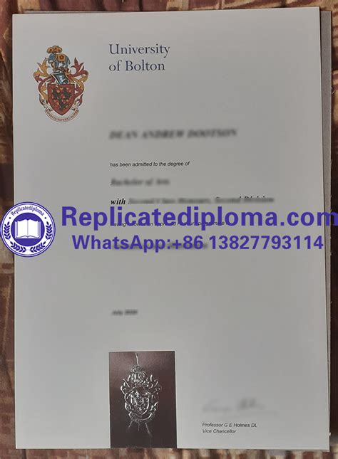 Is it possible to buy high quality University of Bolton diploma online? - replicatediploma.com