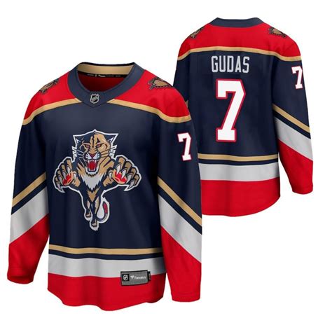 Florida Panthers 7 Radko Gudas 2023 Reverse Retro Blue Special Edition Jersey Jersey - Bluefink