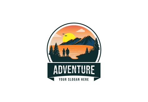 Premade Adventure Logo, Mountain Logo, Lake Logo, Lake View Logo ...