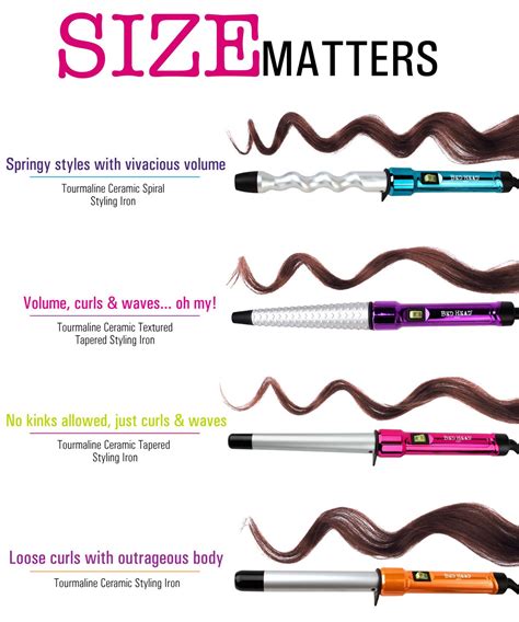 Size matters!! | Hair curling tips, Wand hairstyles, Hair salon tools