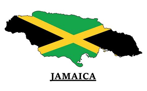 Jamaica National Flag Map Design, Illustration Of Jamaica Country Flag ...