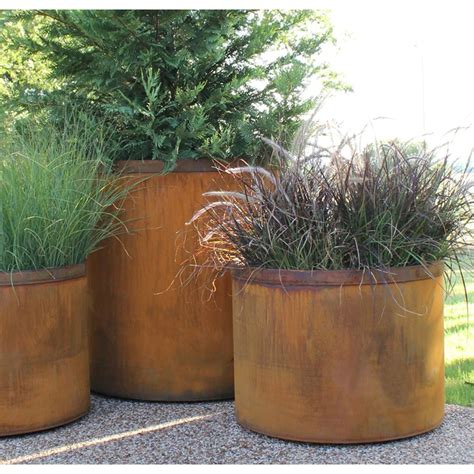 Bentintoshape Round Cor-Ten Planter | AuthenTEAK | Large outdoor planters, Garden containers ...