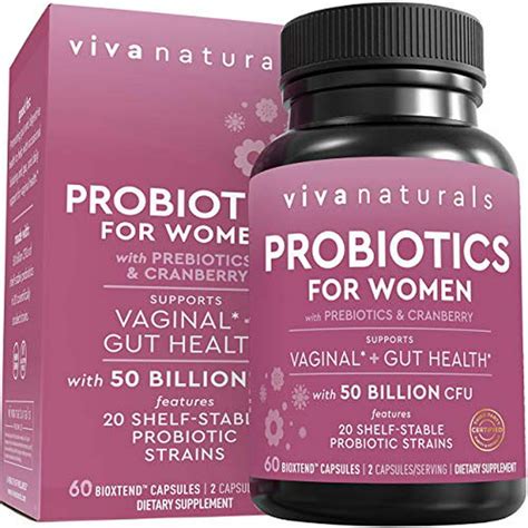 Probiotics for Women with 50 Billion CFU + 20 Strains, Complete Shelf-Stable Womens Probiotic ...