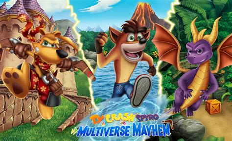 Crash, Spyro and Ty Crossover [Art by Magaska19] : r/tythetasmaniantiger