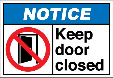 notiH089 - keep door closed - SafetyKore