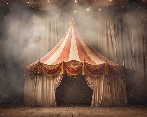 Vintage Circus Tent Digital Background - Etsy