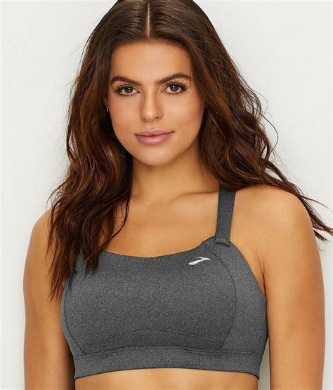 Brooks HEATHER ASPHALT Juno High Impact Wire-Free Sports Bra, US 30E, UK 30DD - Bras & Bra Sets