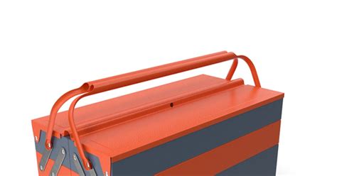 Metal Cantilever Tool Box Orange by PixelSquid360 on Envato Elements