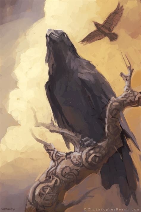 Odin's Ravens Illustration | Norse mythology, Norse, Mythology