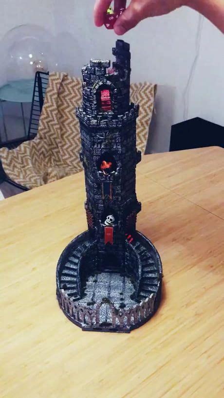 3D-printed dice tower #3dprintingbusiness | Dice tower, Dungeons and dragons dice, D&d dungeons ...