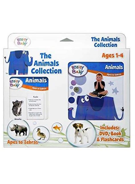 Brainy Baby Animals - Apes to Zebras! | DVD, Board Book & Flashcards Collection | Brainy baby ...