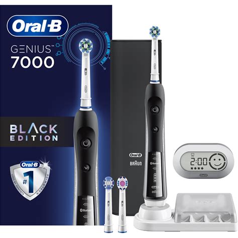 Electric Toothbrush, Oral-B Pro 7000 SmartSeries Black Electronic Power Rechargeable Toothbrush ...