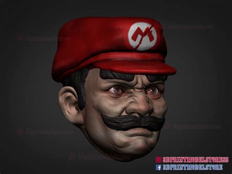 Mario Head Custom Figures 3D Print Model | 3D Print Model Store