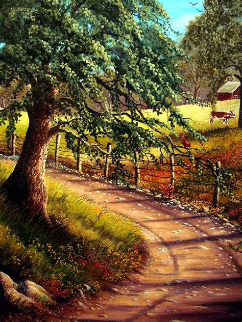 Country Road Painting by David G Paul