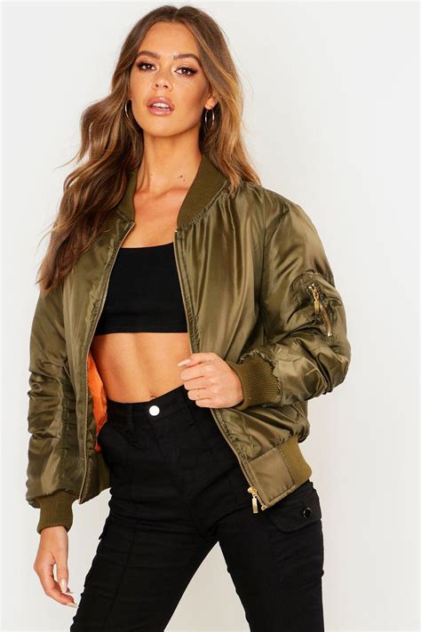 Boohoo Womens Khloe MA1 Bomber Jacket | eBay