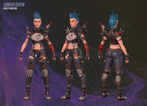 ArtStation - JUNKER QUEEN CONCEPT MODELING (FANART) Junker, Armory, Gong, Zbrush, Overwatch ...