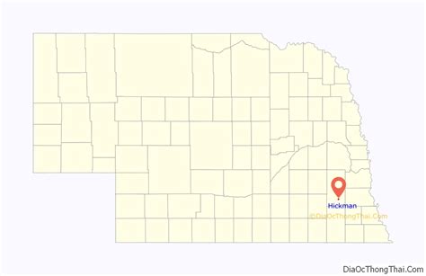 Map of Hickman city, Nebraska - Thong Thai Real