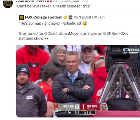 Angry Urban Meyer Becomes A Meme During Ohio State-Maryland - BroBible