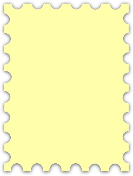 Yellow Blank Postage Stamp Clip Art at Clker.com - vector clip art online, royalty free & public ...