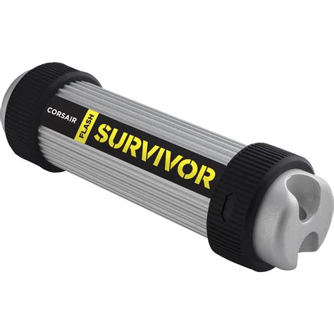 Corsair Flash Survivor 16 GB USB 3.0 Flash Drive - Silver - 256-bit AES | Novatech