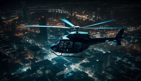 Premium AI Image | military helicopter in the night military helicopter in the sky helicopter in ...