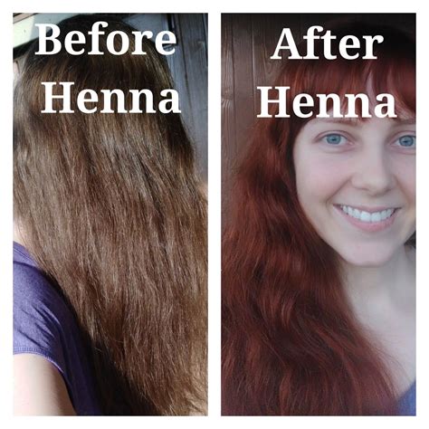 Henna dyed Hair: Before and after #henna #lightmountain #redhair # ...