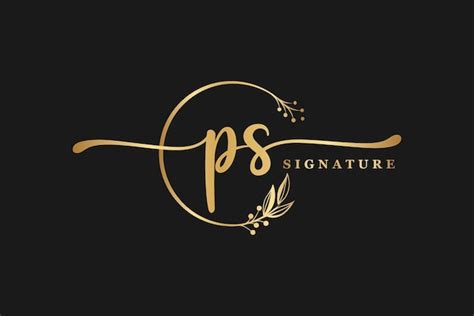 Premium Vector | Luxury signature initial ps logo design Handwriting vector logo design ...