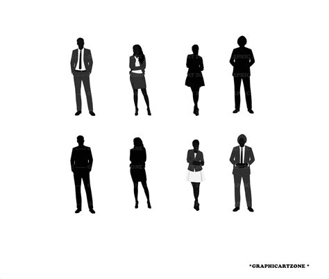 People Silhouette Svg, Business People, Active Person, Boss Printable, Businessman Clipart ...