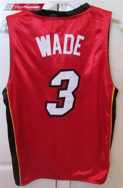 NBA Miami Heat Dwayne Wade #3 Red Replica Jersey Sz 44 by Adidas EUC – RonSusser.com