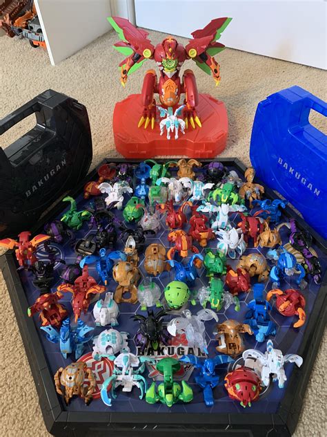 My entire collection. 59 Bakugan, 3 cases, and a Dragonoid Maximus!!! : r/Bakugan