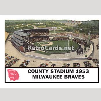 1953P County Stadium Milwaukee Braves – RetroCards