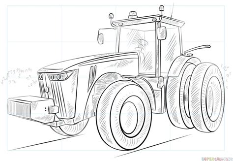 How to draw a tractor | Step by step Drawing tutorials | Drawing tutorial, Step by step drawing ...