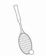 Racket Coloring Page sketch template