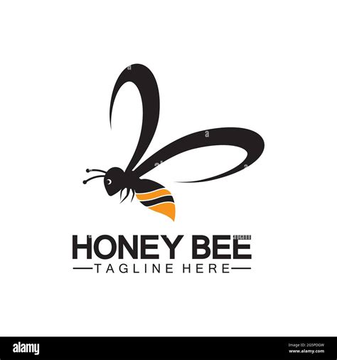 Bee honey logo vector icon symbol illustration design template Stock Vector Image & Art - Alamy