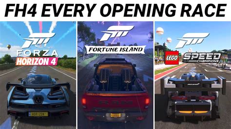 Forza Horizon 4 All Intros, Every Initial Drive in FH4, Fortune Island, LEGO Speed Champions ...