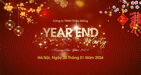 Mẫu Year End Party Backdrop đẹp lung linh tải miễn phí